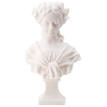 A&B Home Lady Bust Statue Sculpture 9.5x5.5x14"