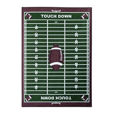 Football Field Ground Kids Play Area Rug Anti Skid Backing, 2'2"x3'