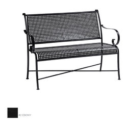 Verano Traditional Wrought Iron Outdoor Bench by Summer Classics - Outdoor Benches