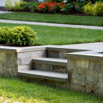 Natural Front Steps to Walkway