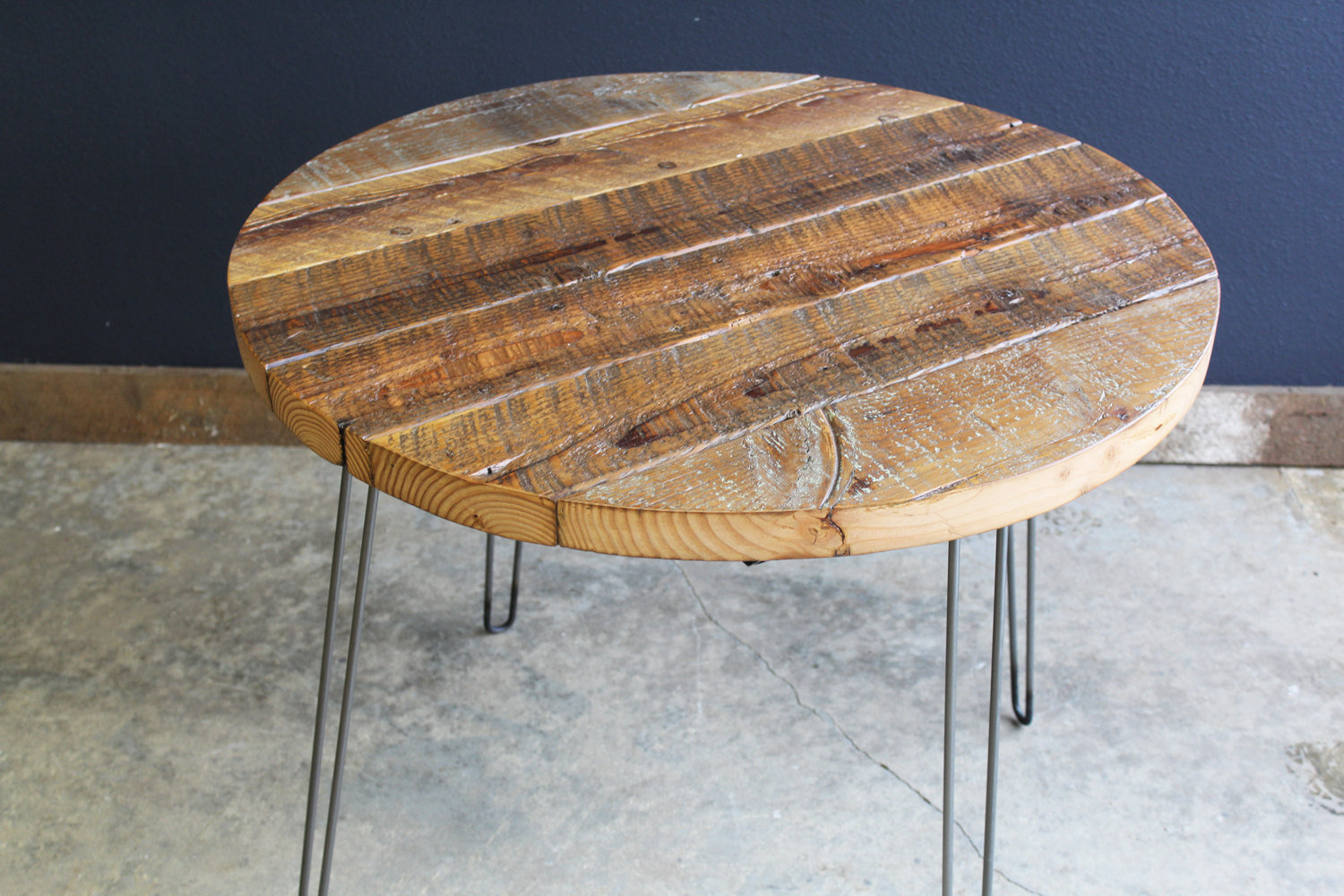 Antique Barnwood Coffee Table With Hairpin Legs