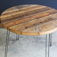 Antique Barnwood Coffee Table With Hairpin Legs