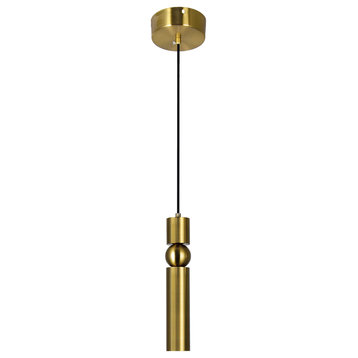 Chime LED Mini Pendant With Brass Finish