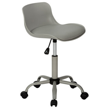 Office Chair, Swivel, Ergonomic, Computer Desk, Work, Juvenile, Metal, Grey