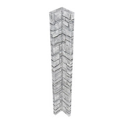 140-CT1-ALPINE DEEP STACKED STONE INSIDE CORNER - 48"H X 3&frac12;" W X 1 &frac12;"D - Wall Panels