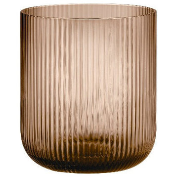 Ven Hurricane Lamp Candle Holder Medium, Coffee Colored Glass