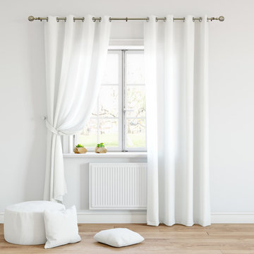 Clare Antique Brass Curtain Rod (100% Steel) - Drapery Hardware & Accessories