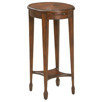 Butler Arielle Yellow Round Accent Table, Cherry