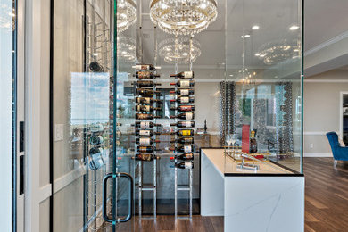 Inspiration for a contemporary wine cellar remodel in Denver