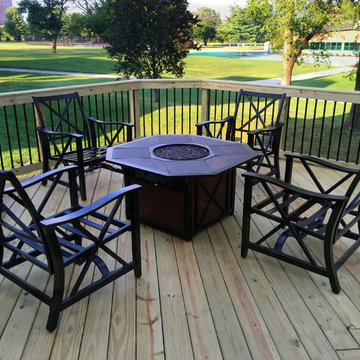 Elevated Wood Deck Design in Itasca, IL