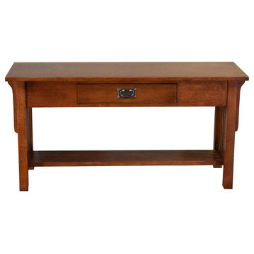 Mission 1-Drawer Crofter Style Console Table, Michael's Cherry