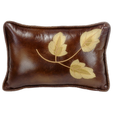 Embroidery Leaf Pillow, 12x19