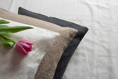 Example of a cottage chic bedroom design in Vancouver