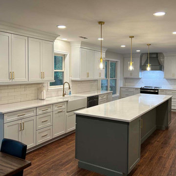 Two-Tone Kitchen White & Gray - Bucks County