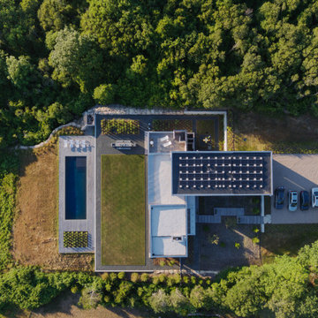 Dartmouth Oceanfront Birdseye View Including Solar Panels
