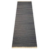 Hand Woven Flat Weave Kilim Wool Area Rug Solid Silver