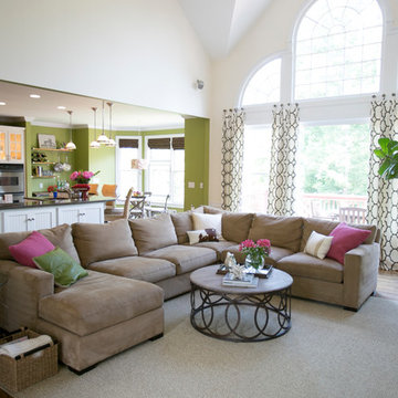 Upscale Open Family Room and Kitchen Area