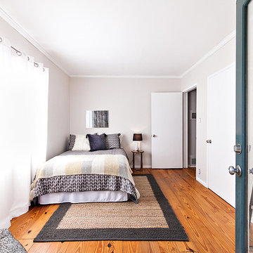 Maximizing a small bedroom, shelves, chair