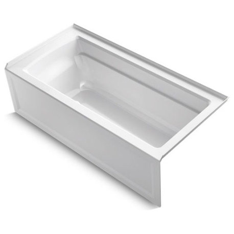 Kohler Archer 66" X 32" 3-Side Integral Flange Bath w/ Right-Hand Drain, White