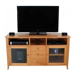 Classic Shaker Flare Leg Media Center 64" - Entertainment Centers And Tv Stands