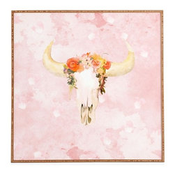 DENY Romantic Boho Buffalo Framed Print, 12" x 12" - Products