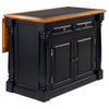 Home Styles Monarch Roll-Out Leg Granite Top Kitchen Island in Black and Oak