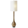 Tall Bulb Shape Bronze Metal Floor Lamp 81 in Minimalist Classic White
