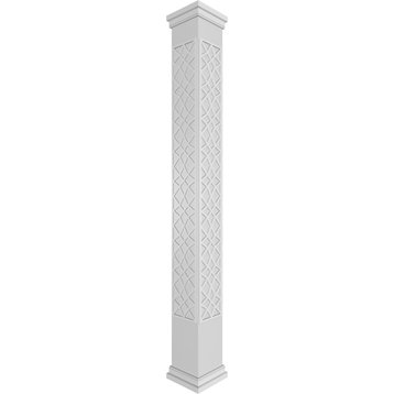 Craftsman Classic Square Non-Tapered Mosaic Fretwork Column