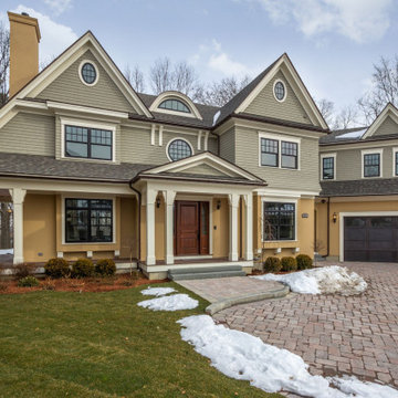 Custom New England Home with Elegant Wood Detailing and Modern Amenities