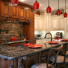 Stacked Stone Backsplash