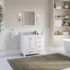 Polaris Bathroom Vanity, Single Sink, 36", Pure White, Freestanding
