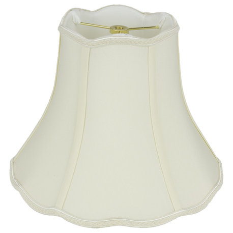 Shantung Bell Scallop Top and Bottom, Piping, Eggshell, 14