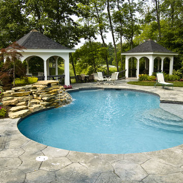 Custom Gunite Swimming Pool with Waterfall