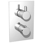 Isenberg - 3/4" Thermostatic Valve With 3-Way Diverter and Trim, Brushed Nickel - **Please refer to Detail Product Dimensions sheet for product dimensions**