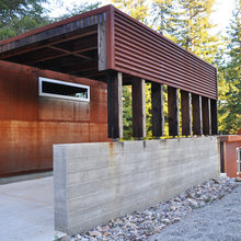 papaya color and concrete