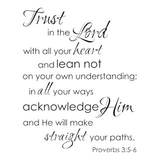 Trust in the Lord with all your heart Vinyl Wall Decal Stickers Decor Letters 