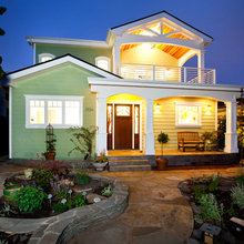 cape cod contemporary. entry & outdoor roof