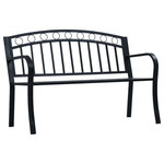 vidaXL - vidaXL Garden Bench 49.2" Black Steel - vidaXL Garden Bench 49.2" Black SteelvidaXL Garden Bench 49.2" Black Steel - 47945, With a stylish yet practical design, this outdoor bench will take your outdoor living space to the next level! Made of high-quality steel, this garden bench is weather-resistant and highly durable. Two curved metal armrests provide you a perfect place to rest your tired arms. You will surely enjoy your leisure time on this lovely bench!