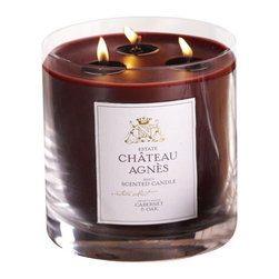 Cabernet and Oak Scented 3-Wick Candle - Candles