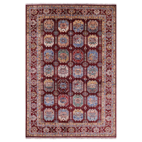 Fine Turkmen Ersari Hand-Knotted Wool Rug 6' 10" X 10' 2" Q11317