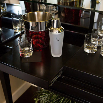 Contemporary Pasadena Condo Bar Cabinet
