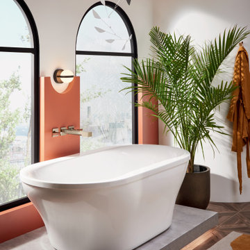 Tub overlooking city