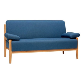 Hübsch Danish Sofa, Blue, 2 Seater