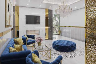 Luxury lobby in 5 star hotel