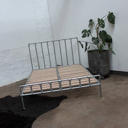 Rackham Galvanised Steel Pipe & Scaffolding Fittings Kingsize Bed Frame - Metal Bed Frames