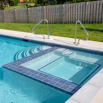 Barrington, IL Lap Pool with Interior Hot Tub