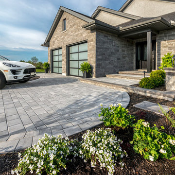 Unilock Front Entrance with Artline Driveway