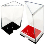 Trademark Poker - 8 Deck Professional Grade Acrylic Discard Holder with Top by Trademark Poker - The discard tray sits on the dealer's right side and holds all the cards that have been played or discarded.  This professional grade discard holder is manufactured from a thick acrylic and holds up to 8 decks of discards.  The edges are all nicely rounded and the holder is capped off with a top.  Includes two pre-drilled holes for easy fastening to the table top and a finger slot for easy card pick-up.  Playing cards are not included.