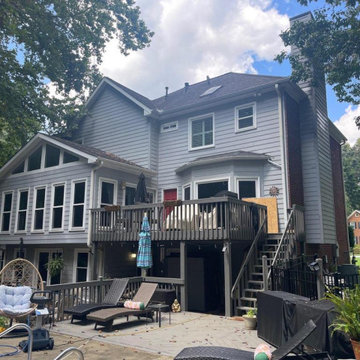 Marietta, GA Deck Resurface and Deck Extension with Trex Enhance Natural Series