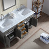 Danny Double Bathroom Vanity Set, Maple Gray, 60"